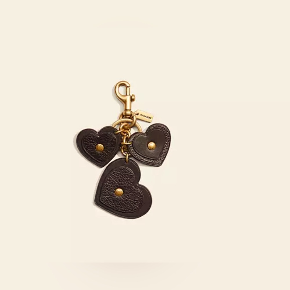 Coach Heart Cluster Charm Key Chain ♥️💝